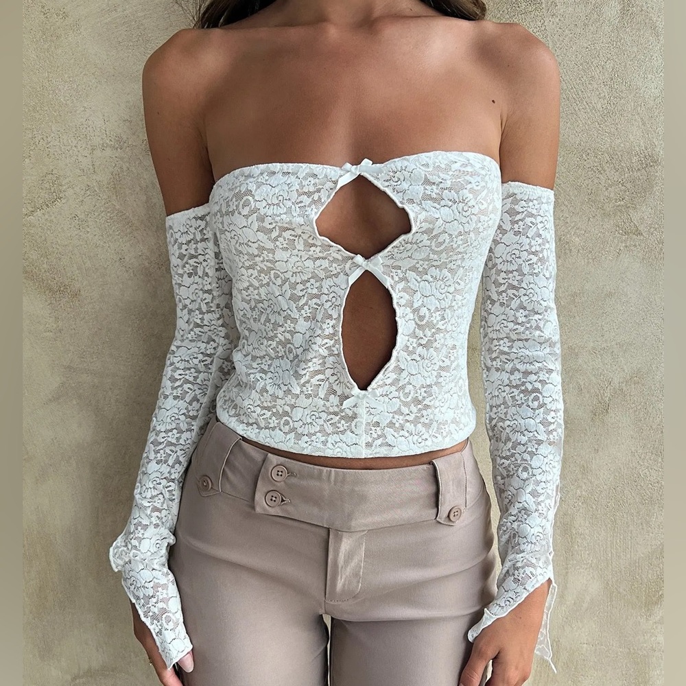 Tiger Mist Nola Top - White